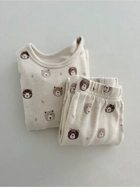 Owlivia Organic Cotton Toddler Pajama Set (Mini Bears) • Size 3-4T